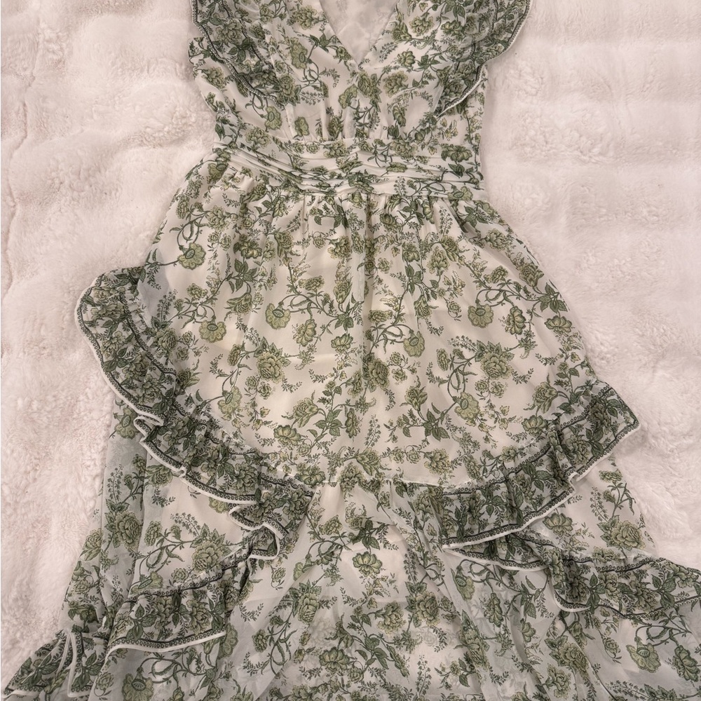 Max Studio Green Floral Dress